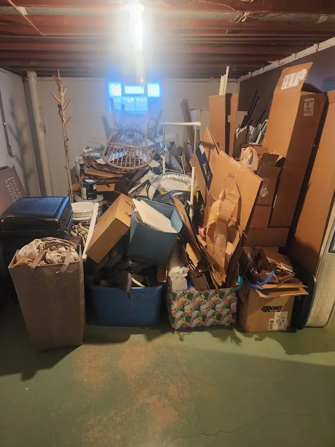 Roll-off dumpster container at job site for Roll Off Dumpster Rental in Perry